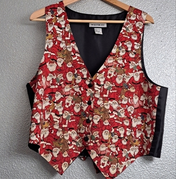 Westbury Men's Santa Claus Vest    Size XL - Picture 6 of 9